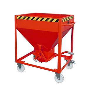 Silobehälter Typ SR 375, Räder, Inhalt 375 Liter, rot RAL 3000 Silobehälter Typ SR 375, Räder, Inhalt 375 Liter, rot RAL 3000