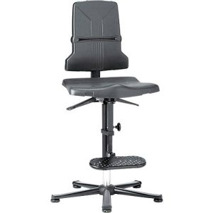 Sintec ESD-Arbeitsdrehstuhl mit Aufstiegshilfe, mit Gleiter (ohne Polsterelement) Sintec ESD-Arbeitsdrehstuhl mit Aufstiegshilfe, mit Gleiter (ohne Polsterelement)