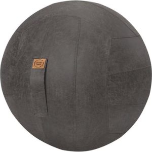 Sitzball FRANKIE, Lederimitat in Vintage-Optik, PVC-Innenball, Trageschlaufe, anthrazit Sitzball FRANKIE, Lederimitat in Vintage-Optik, PVC-Innenball, Trageschlaufe, anthrazit