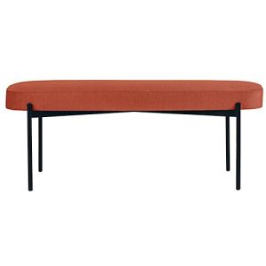 Sitzbank easyChair® by Paperflow GAIA, oval L, Stoffbezug braun, 4-Fußgestell mattschwarz, B 1180 x T 420 x H 455 mm Sitzbank easyChair® by Paperflow GAIA, oval L, Stoffbezug braun, 4-Fußgestell mattschwarz, B 1180 x T 420 x H 455 mm