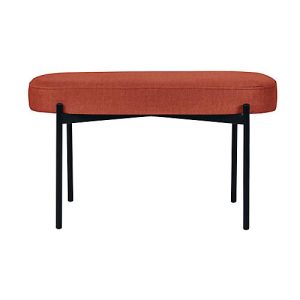 Sitzbank easyChair® by Paperflow GAIA, oval M, Stoffbezug braun, 4-Fußgestell mattschwarz, B 790 x T 420 x H 455 mm Sitzbank easyChair® by Paperflow GAIA, oval M, Stoffbezug braun, 4-Fußgestell mattschwarz, B 790 x T 420 x H 455 mm