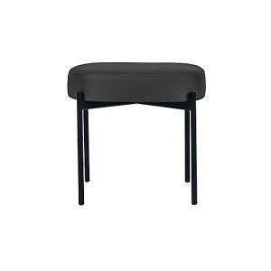 Sitzbank easyChair® by Paperflow GAIA, oval S, desinfektionsmittelbeständiger Kunstlederbezug schwarz, 4-Fußgestell mattschwarz, B 490 x T 380 x H 455 mm Sitzbank easyChair® by Paperflow GAIA, oval S, desinfektionsmittelbeständiger Kunstlederbezug schwarz, 4-Fußgestell mattschwarz, B 490 x T 380 x H 455 mm