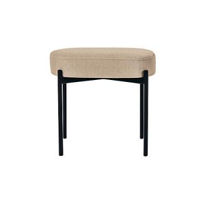 Sitzbank easyChair® by Paperflow GAIA, oval S, Stoffbezug elfenbeinfarben, 4-Fußgestell mattschwarz, B 490 x T 380 x H 455 mm Sitzbank easyChair® by Paperflow GAIA, oval S, Stoffbezug elfenbeinfarben, 4-Fußgestell mattschwarz, B 490 x T 380 x H 455 mm
