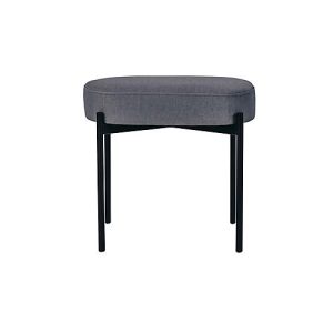 Sitzbank easyChair® by Paperflow GAIA, oval S, Stoffbezug mausgrau, 4-Fußgestell mattschwarz, B 490 x T 380 x H 455 mm Sitzbank easyChair® by Paperflow GAIA, oval S, Stoffbezug mausgrau, 4-Fußgestell mattschwarz, B 490 x T 380 x H 455 mm