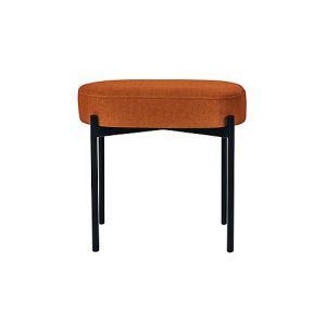 Sitzbank easyChair® by Paperflow GAIA, oval S, Stoffbezug rostfarben, 4-Fußgestell mattschwarz, B 490 x T 380 x H 455 mm Sitzbank easyChair® by Paperflow GAIA, oval S, Stoffbezug rostfarben, 4-Fußgestell mattschwarz, B 490 x T 380 x H 455 mm