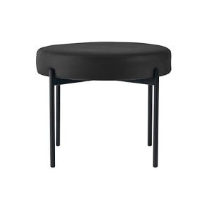 Sitzbank easyChair® by Paperflow GAIA, rund, desinfektionsmittelbeständiger Kunstlederbezug schwarz, 4-Fußgestell mattschwarz, B 575 x T 575 x H 455 mm Sitzbank easyChair® by Paperflow GAIA, rund, desinfektionsmittelbeständiger Kunstlederbezug schwarz, 4-Fußgestell mattschwarz, B 575 x T 575 x H 455 mm