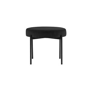 Sitzbank easyChair® by Paperflow GAIA, rund, Samtbezug schwarz, 4-Fußgestell mattschwarz, B 575 x T 575 x H 455 mm Sitzbank easyChair® by Paperflow GAIA, rund, Samtbezug schwarz, 4-Fußgestell mattschwarz, B 575 x T 575 x H 455 mm