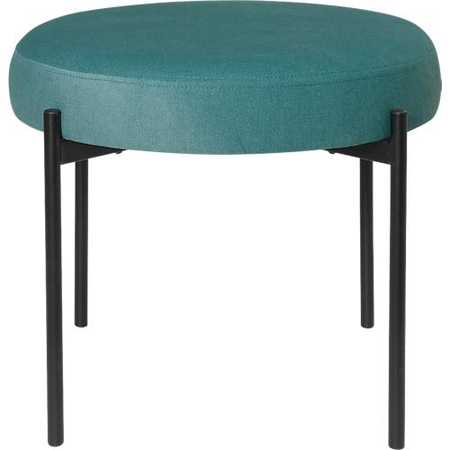 Sitzbank easyChair® by Paperflow GAIA, rund, Stoffbezug grün, 4-Fußgestell mattschwarz, B 575 x T 575 x H 455 mm