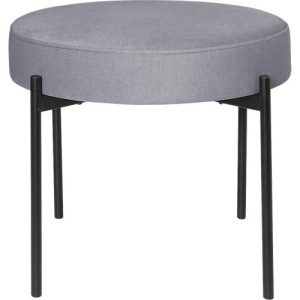 Sitzbank easyChair® by Paperflow GAIA, rund, Stoffbezug mausgrau, 4-Fußgestell mattschwarz, B 575 x T 575 x H 455 mm Sitzbank easyChair® by Paperflow GAIA, rund, Stoffbezug mausgrau, 4-Fußgestell mattschwarz, B 575 x T 575 x H 455 mm