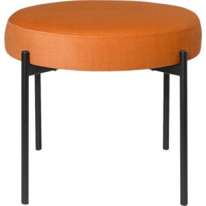 Sitzbank easyChair® by Paperflow GAIA, rund, Stoffbezug rostfarben, 4-Fußgestell mattschwarz, B 575 x T 575 x H 455 mm Sitzbank easyChair® by Paperflow GAIA, rund, Stoffbezug rostfarben, 4-Fußgestell mattschwarz, B 575 x T 575 x H 455 mm