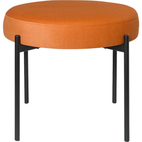 Sitzbank easyChair® by Paperflow GAIA, rund, Stoffbezug rostfarben, 4-Fußgestell mattschwarz, B 575 x T 575 x H 455 mm