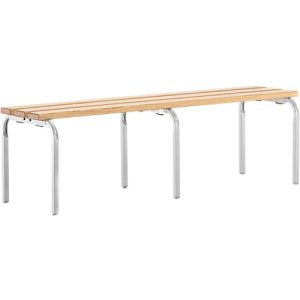 Sitzbank, stapelbar, lichtgrau, 1500 mm breit Sitzbank, stapelbar, lichtgrau, 1500 mm breit