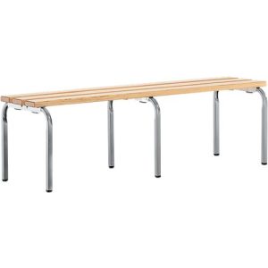 Sitzbank, stapelbar, weißalu, 1500 mm breit Sitzbank, stapelbar, weißalu, 1500 mm breit