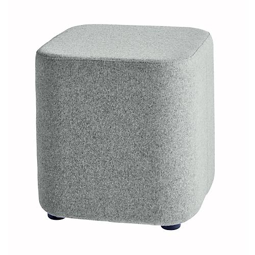 Sitzhocker TAPA Square O Type, Schurwolle, B 450 x T 450 x H 470 mm, grau