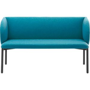 Sofa Leyform LIV, 2-Sitzer, rechteckig, B 1270 x T 620 x H 740 mm, mit Armlehnen & Gleitern, Stoffbezug, petrol Sofa Leyform LIV, 2-Sitzer, rechteckig, B 1270 x T 620 x H 740 mm, mit Armlehnen & Gleitern, Stoffbezug, petrol