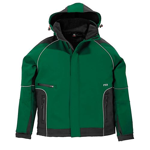 Softshell-Jacke FHB KOLTEX, grün/schwarz, Gr. M