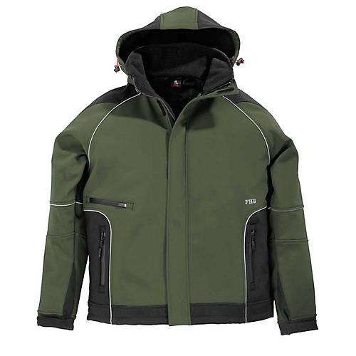 Softshell-Jacke FHB KOLTEX, oliv/schwarz, Gr. L
