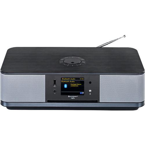 Soundmaster ICD2023SW Internet- Stereo Musikcenter mit WLAN-Internet/DAB+/UKW-Radio, CD/MP3, USB, Bluetooth®, LED Ambientebeleuchtung, APP-Steuerung