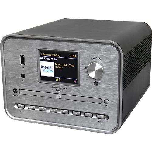 Soundmaster® Musikcenter ICD1050SW, WLAN/Bluetooth/USB/Webradio/DAB+/UKW/CD/MP3, 2 x 7 W, App-Steuerung, mit Fernbedienung, silber