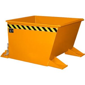 Späne-Kippbehälter SGU-RZ30, für Routenzüge, öl- und wasserdicht, 300 l, RAL 2000 gelborange Späne-Kippbehälter SGU-RZ30, für Routenzüge, öl- und wasserdicht, 300 l, RAL 2000 gelborange