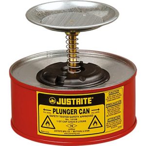 Sparanfeuchter Justrite, aus Stahlblech PREMIUM Line, rot, ø 185 x H 143 mm, 1 l Sparanfeuchter Justrite, aus Stahlblech PREMIUM Line, rot, ø 185 x H 143 mm, 1 l