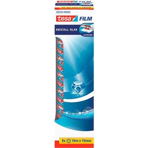 Sparpaket Klebefilm tesafilm® kristall-klar, PP-Folie, L 10 m x B 19 mm, transparent, 8 Rollen Sparpaket Klebefilm tesafilm® kristall-klar, PP-Folie, L 10 m x B 19 mm, transparent, 8 Rollen