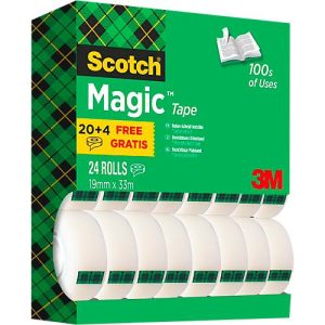 Sparset Klebeband Scotch® Magic™ Tape, 24 Rollen, L 33 m x B 19 mm, Ø 26 mm Sparset Klebeband Scotch® Magic™ Tape, 24 Rollen, L 33 m x B 19 mm, Ø 26 mm