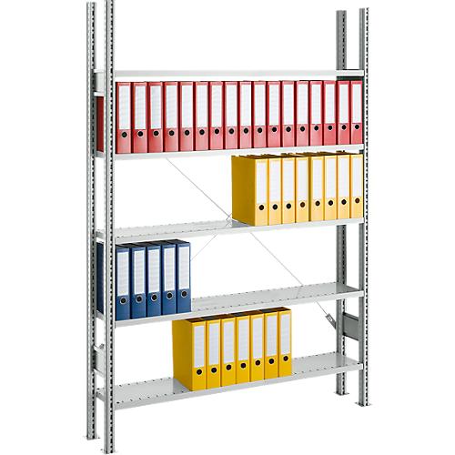 SSI Schäfer Archivregal, Grundfeld, 5 Böden, B 1285 x T 300 mm, lackiert