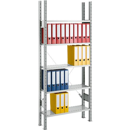 SSI Schäfer Archivregal, Grundfeld, 5 Böden, B 750 x T 300 mm, lackiert