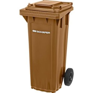 SSI Schäfer Mülltonne PRO 60 WAVE, 60 l, fahrbar, braun