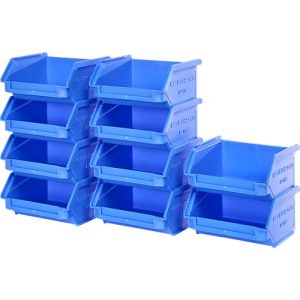 SSI Schäfer Sichtlagerkasten Sparset LF 110, Polypropylen, L 92 x B 100 x H 51 mm, 0,26 l, blau, 10 Stück SSI Schäfer Sichtlagerkasten Sparset LF 110, Polypropylen, L 92 x B 100 x H 51 mm, 0,26 l, blau, 10 Stück
