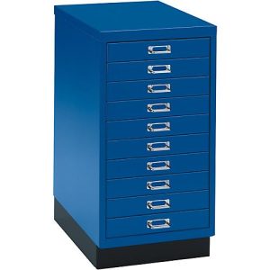 SSI Schubladenschrank DIN A3, 10 Schübe, 675 mm hoch, enzianblau SSI Schubladenschrank DIN A3, 10 Schübe, 675 mm hoch, enzianblau