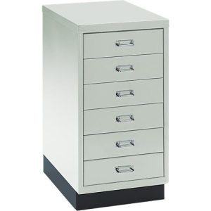 SSI Schubladenschrank DIN A3, 6 Schübe, 675 mm hoch, lichtgrau SSI Schubladenschrank DIN A3, 6 Schübe, 675 mm hoch, lichtgrau