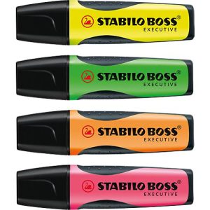 STABILO® BOSS Executive, 4er Set, farbsortiert STABILO® BOSS Executive, 4er Set, farbsortiert