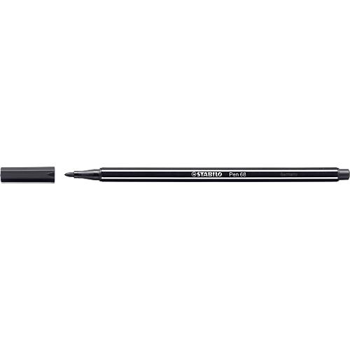 STABILO® Fasermaler Pen 68, schwarz, 10 Stück