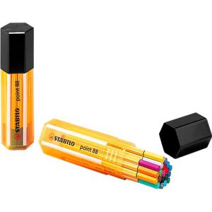 STABILO® Fineliner Point 88, Strichstärke 0,4 mm, farbsortiert in Sechskantbox mit 20 Stück STABILO® Fineliner Point 88, Strichstärke 0,4 mm, farbsortiert in Sechskantbox mit 20 Stück