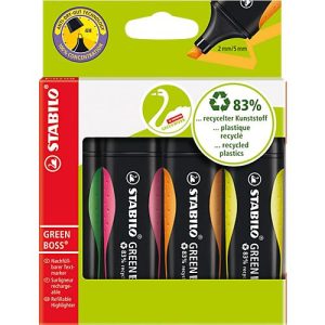 STABILO® GREEN BOSS, 4 Stück, farbsortiert STABILO® GREEN BOSS, 4 Stück, farbsortiert