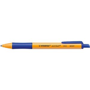 STABILO® Kugelschreiber pointball, Druckmechanik, dokumentenecht, Strichstärke 0,5 mm, 10 Stk., blau STABILO® Kugelschreiber pointball, Druckmechanik, dokumentenecht, Strichstärke 0,5 mm, 10 Stk., blau