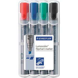 STAEDTLER Flipchartmarker Lumocolor 356BWP4, 4er Set STAEDTLER Flipchartmarker Lumocolor 356BWP4, 4er Set
