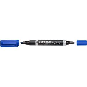 STAEDTLER Permanent-Marker Lumocolor duo, blau, 10 St. STAEDTLER Permanent-Marker Lumocolor duo, blau, 10 St.