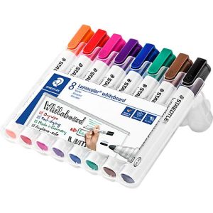 STAEDTLER Whiteboardmarker Lumocolor®, 8er Set, farbsortiert STAEDTLER Whiteboardmarker Lumocolor®, 8er Set, farbsortiert