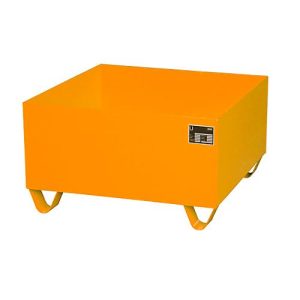 Stahl-Auffangwanne ohne Gitterrost, 800 x 800 mm, orange RAL 2000 Stahl-Auffangwanne ohne Gitterrost, 800 x 800 mm, orange RAL 2000