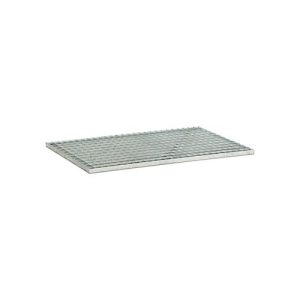 Stahlgitterrost für PE-Palettenauffangwannen CEMO 220/2, 425/4 und 425/4e, B 1200 x T 800 x H 30 mm, bis 600 kg Stahlgitterrost für PE-Palettenauffangwannen CEMO 220/2, 425/4 und 425/4e, B 1200 x T 800 x H 30 mm, bis 600 kg