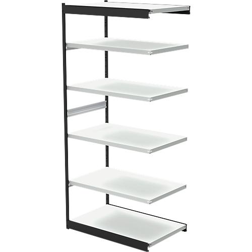 Stahlregal PROGRESS 2000, Regalfeld, ohne Rückwand, H 2250 x B 1000 x T 600 mm, Rahmen schwarz