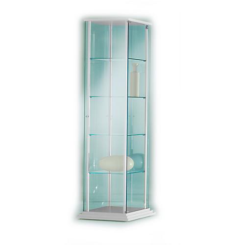 Stand-Präsentationsvitrine Forum III, B 510 x T 510 x H 1760 mm