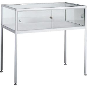 Stand-Präsentationsvitrine STV-35, B 1000 x T 600 x H 900 mm, Aluprofil