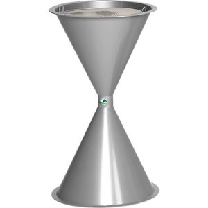 Standascher, aus Kunststoff, silber Standascher, aus Kunststoff, silber