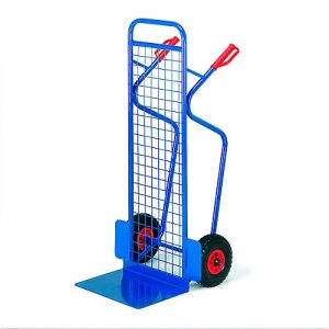 Stapelkarre groß mit Gitter-Rückwand, Tragkraft 250 kg, Luft-Bereifung Stapelkarre groß mit Gitter-Rückwand, Tragkraft 250 kg, Luft-Bereifung