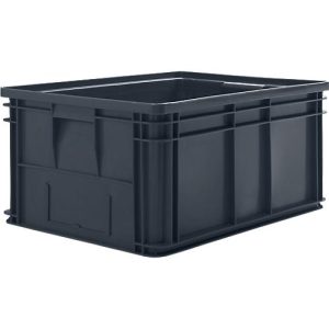 Stapelkasten 14/6-1, 71 l, eisengrau, 3 Stück Stapelkasten 14/6-1, 71 l, eisengrau, 3 Stück