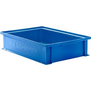 Stapelkasten Serie 14/6-2G, aus Polypropylen, mit Griffmulde, Inhalt 10,3 L, blau Stapelkasten Serie 14/6-2G, aus Polypropylen, mit Griffmulde, Inhalt 10,3 L, blau